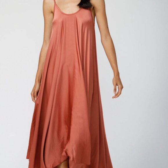 Silk + Salt "Go with the Flow" Maxi Dress - Burnt Orange - Picture 6 of 8